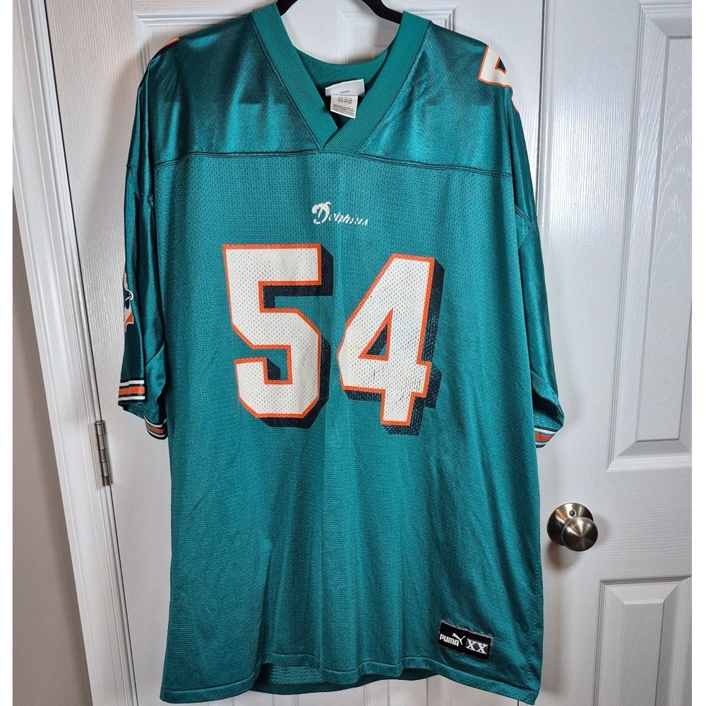 Vintage Miami Dolphins Zach Thomas 54 Puma football sports mesh jersey mens 2X